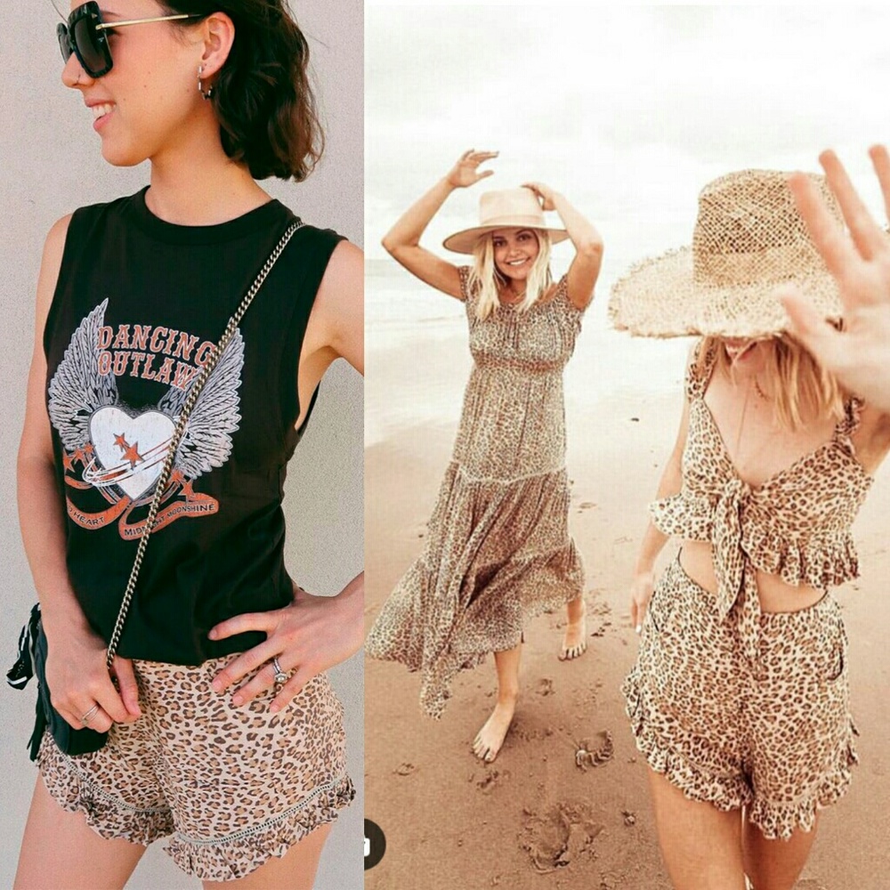 New spell designs Frankie shorts cheetah L leopard - Picture 3 of 8